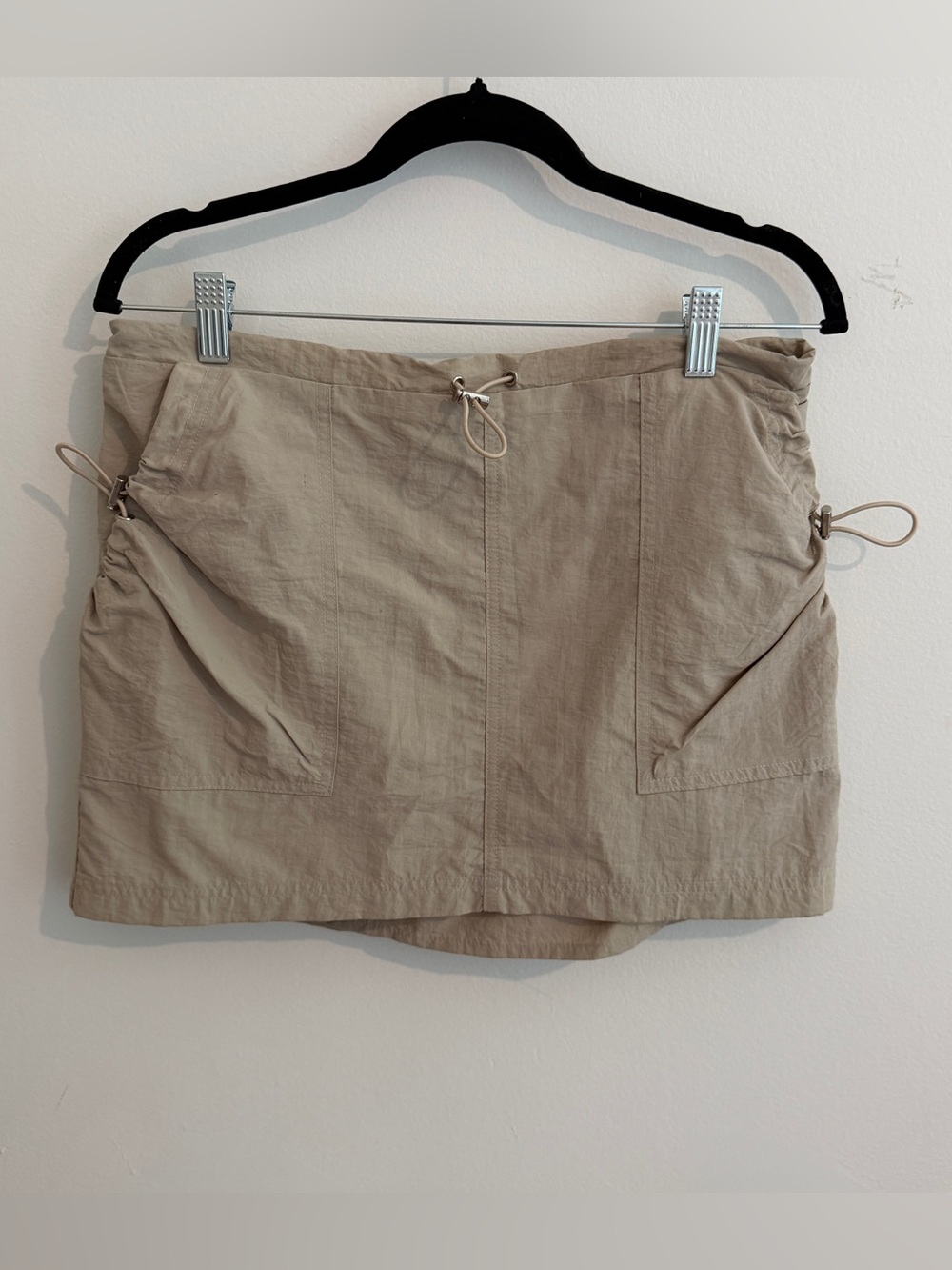 American Threads Tan Cargo Mini Skirt